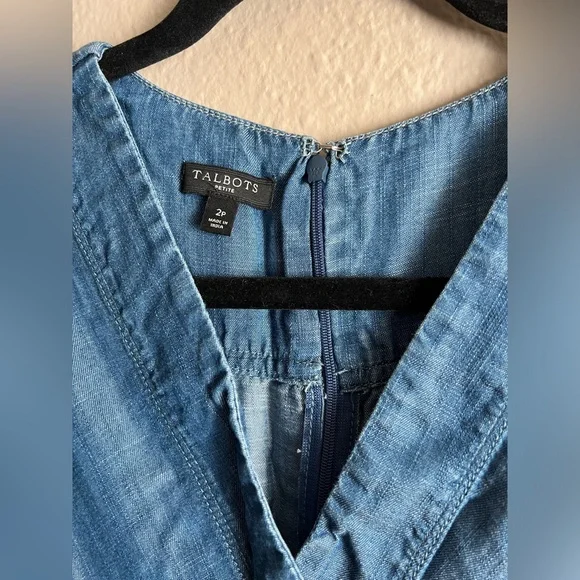 Talbots Size 2 Petite Denim Jumpsuit EUC - Picture 6 of 11